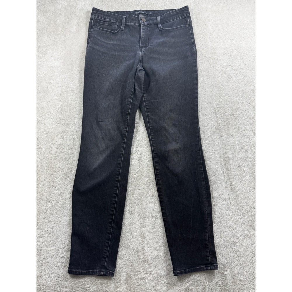 Athleta Womens Skinny Stretch Denim Black Jeans 6 Meas: 31x29